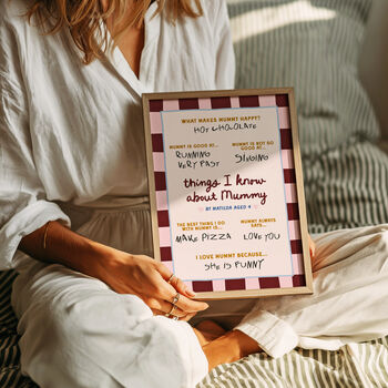 Personalised Things I Know About Mummy Mama Print, 2 of 12