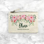 Personalised Floral Cotton Canvas Makeup Bag, thumbnail 5 of 8