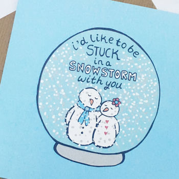 Snowglobe Christmas Card Couples, 2 of 5
