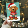 Fox Red Labrador Retriever Puppy Christmas Card, thumbnail 1 of 5