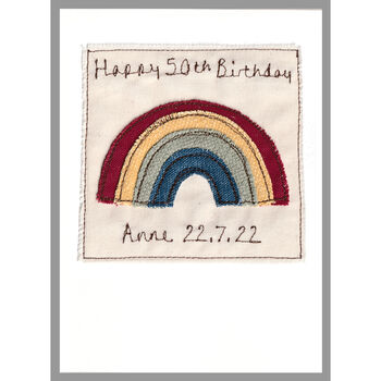 Personalised Rainbow Birthday Card For Him Or Her, 2 of 10