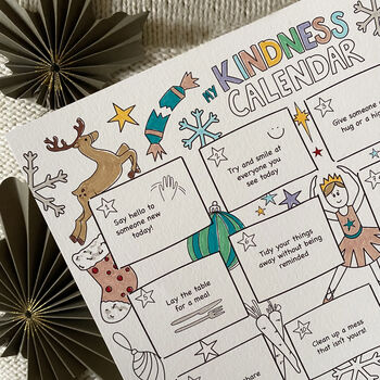 Kids Christmas Kindness Advent Calendar To Colour, 3 of 12
