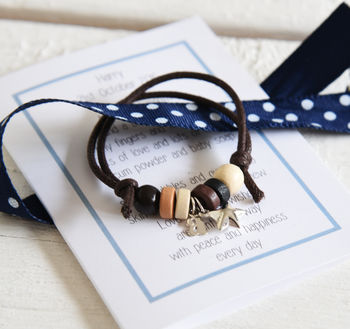 Personalised New Baby Boy Bracelet And Poem, 3 of 7
