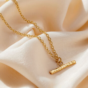 Personalised Textured T Bar Necklace, 4 of 10