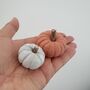 Set Of Three Handmade Mini Clay Pumpkins, thumbnail 9 of 11