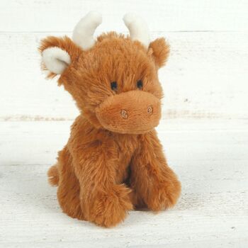 Birth Cerficate Highland Cow Soft Toy Set Gift Boxed, 3 of 7