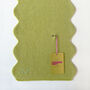 Personalised Scallop Edge Cashmere Scarf In Lime, thumbnail 4 of 8