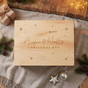 Personalised Couples Christmas Eve Box Five Sizes, 2 of 12