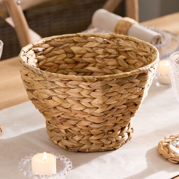 Water Hyacinth Wicker Footed Fruit Bowl, 7 of 7