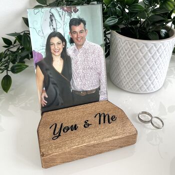 Personalised Carved Wooden Photo Holder, 7 of 12