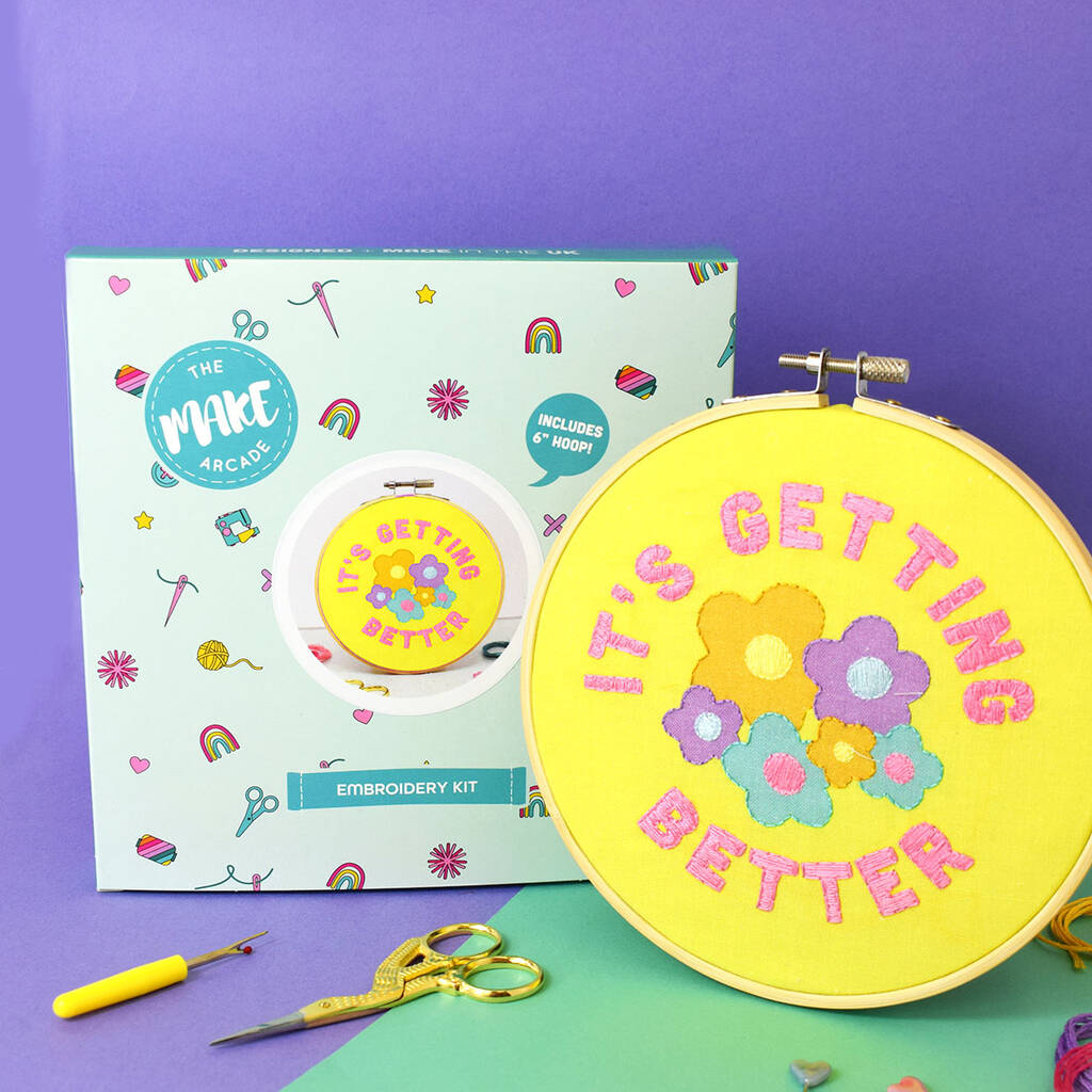 ‘It's Getting Better' Large Embroidery Kit By The Make Arcade