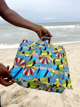 Recycled Tote Bag Made From Plastic Waste And Fabric Off Cuts, 4 of 4