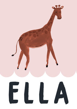 Personalised Children's Giraffe Print, 4 of 4