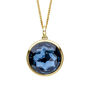 Blue Crystal Pendant In Sterling Silver Gilt, thumbnail 1 of 4