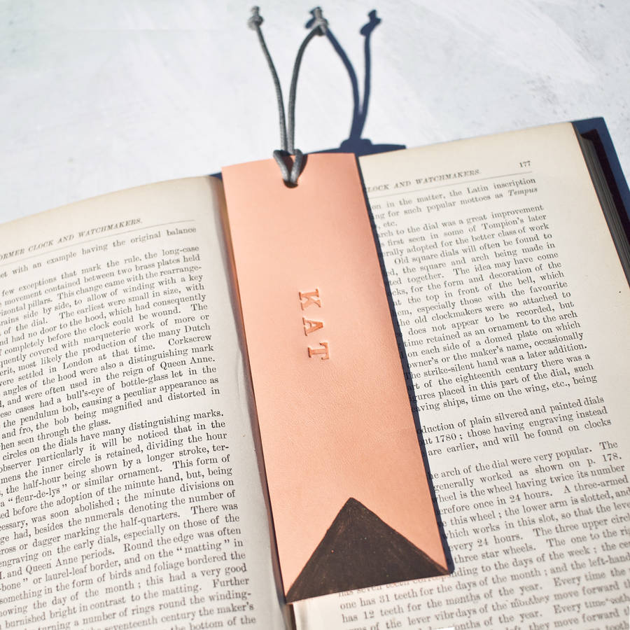 Leather Personalised Book Mark By Swag And Tassel | notonthehighstreet.com