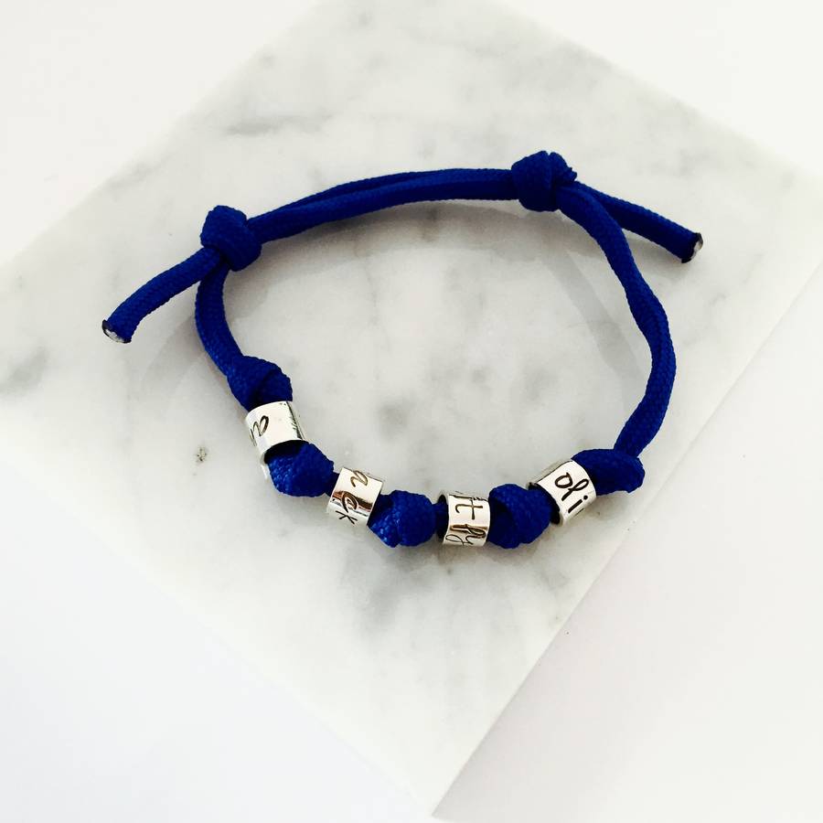 Personalised Paracord Bead Bracelet By Malleo