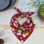 Snowflake Snowman Red Christmas Bandana, thumbnail 3 of 3