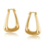 Gold Plated Diana Triangle Hoop Earrings, thumbnail 1 of 2