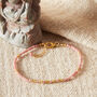 Pink Opal And Gold And Silver Beaded Bracelet, thumbnail 3 of 11