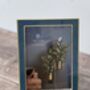 Isaac Jacobs Teal And Gold Tone Border Photo Frame, thumbnail 2 of 3