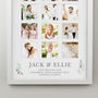 Personalised Botanical White Multi Photo Frame Wedding Gift, thumbnail 3 of 6