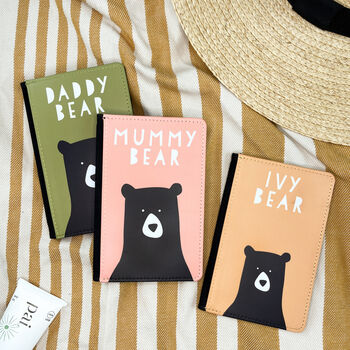 Personalised Bear Family Individual Passport Holder Or Set, 4 of 5