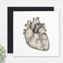 Anatomical Heart Illustration Valentines Card, thumbnail 1 of 6