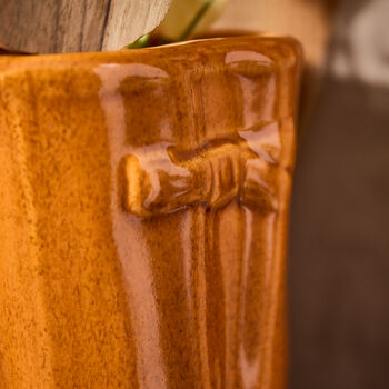 Personalised Large Pumpkin Orange Welly Planter, 3 of 8