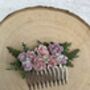Pale Pink And Lilac Flower Hair Comb, thumbnail 3 of 5