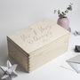 Personalised Wedding Memories Engraved Wooden Box, thumbnail 1 of 2