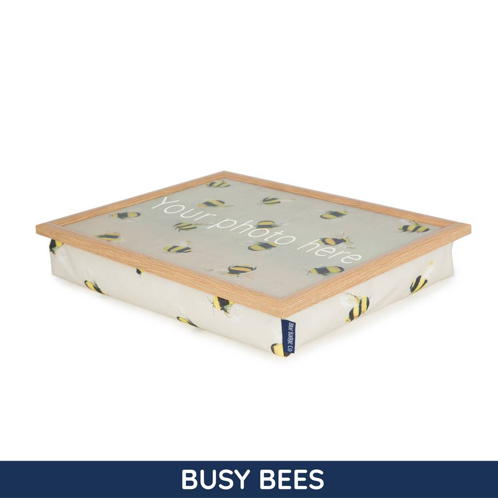 Personalised Bean Bag Cushion Fabric Lap Dinner Tray By Blue Badge Co