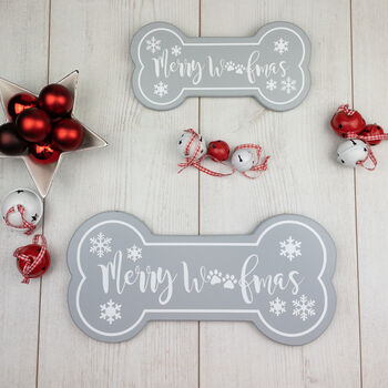 Merry Woofmas Christmas Wooden Sign, 6 of 6