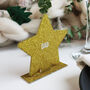 Personalised Gold Glitter Star Christmas Place Setting, thumbnail 2 of 6