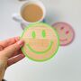 Personalised Smiley Face Wooden Coaster, thumbnail 5 of 6