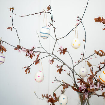 Set Of Felt Easter Egg Hanging Decorations, 2 of 8