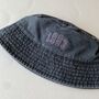 Personalised Varsity Year Vintage Denim Bucket Hat, thumbnail 3 of 7