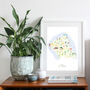 Map Of The Wirral Art Print, thumbnail 1 of 3