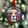 Beagle In Santa Hat Suncatcher Decoration, thumbnail 4 of 6