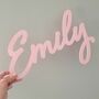 Personalised Pale Pink Script Wall Name, thumbnail 1 of 7
