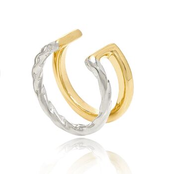 Gold Vermeil And Sterling Silver Mixed Metal Ear Cuff, 3 of 5