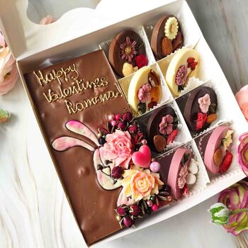 Personalised Chocolate Easter Bunny And Eggs Gift, 10 of 10