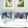 Seaweed No1 Blue Cushion, Nautical Coastal Design, thumbnail 4 of 4