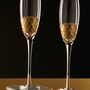 Set Of Two Honeycomb Gold Champagne Flutes, thumbnail 2 of 2