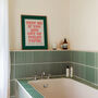Text Me Funny Bathroom Wall Art Print, thumbnail 6 of 9
