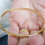 18ct Rose Gold Vermeil Personalised Bangle, thumbnail 2 of 4