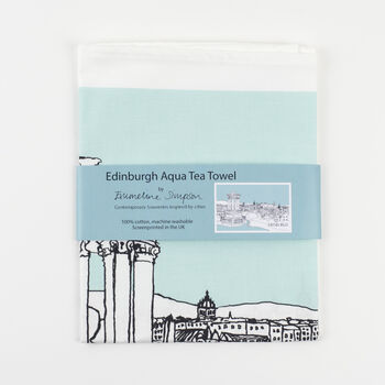 Edinburgh Tea Towel Blue, 4 of 4