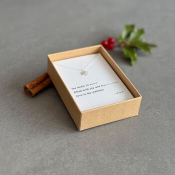 Snowflake Necklace – Sterling Silver Christmas Gift, 10 of 10