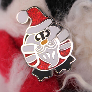 Santa Penguin Enamel Christmas Pin, 7 of 11