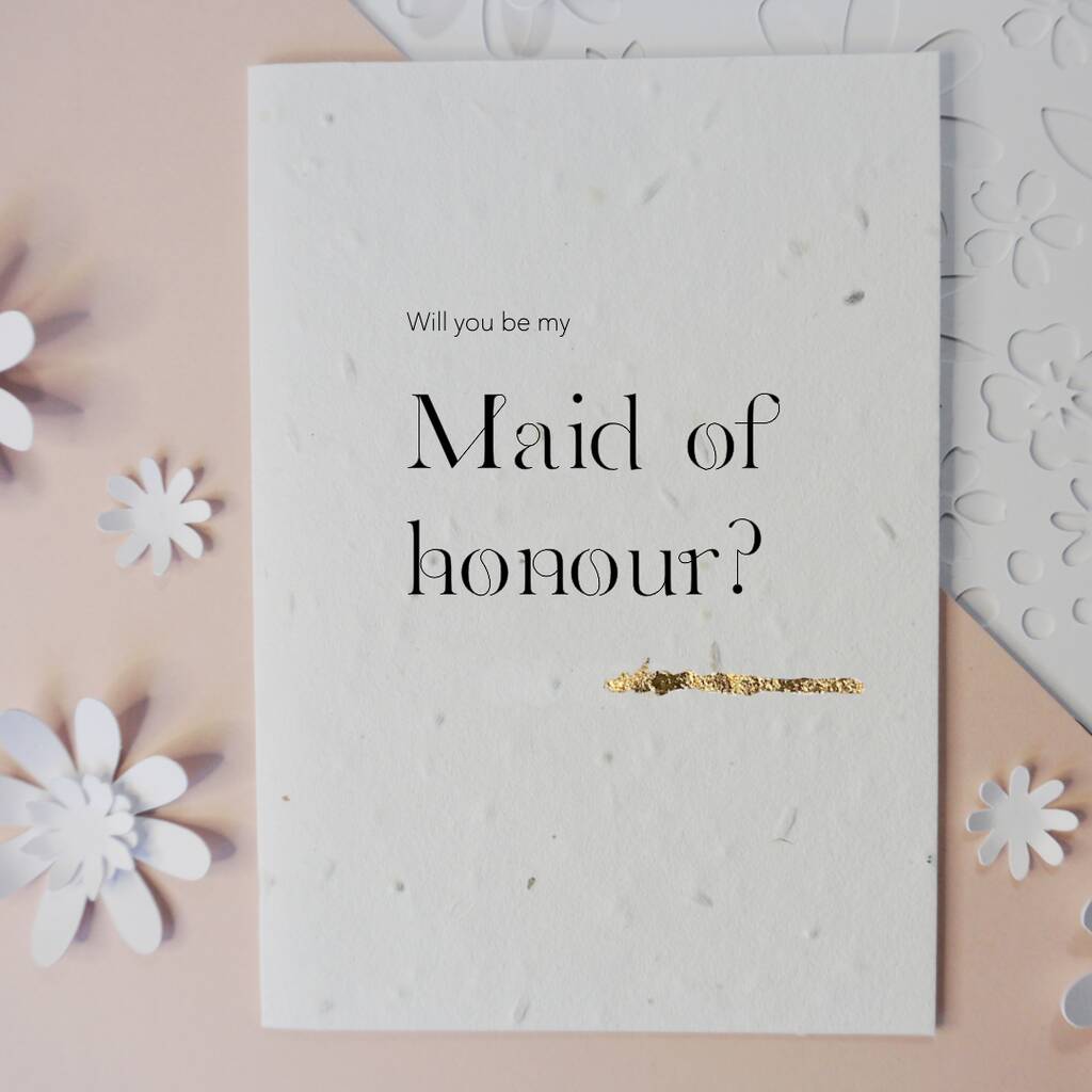 Will You Be My Maid Of Honour? Seeded Card, 1 of 4