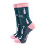 Wine Lover Bamboo Socks Women's Christmas Cracker Hanging Tree Decoration, thumbnail 3 of 5